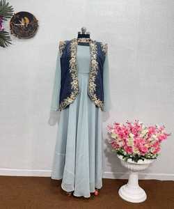 สวยมากและดีไซเนอร์ปาร์ตี้สวมเสื้อเย็บปักถักร้อยสุภาพสตรีอินเดียผู้หญิงเย็บสําเร็จรูปราคาต่ําขายส่งซูราษี - Product Image 4