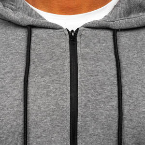 OEM Vente en gros de sweats à capuche pour hommes fermeture éclair complète sweat à capuche avec logo personnalisé pour hommes et femmes - Product Image 5