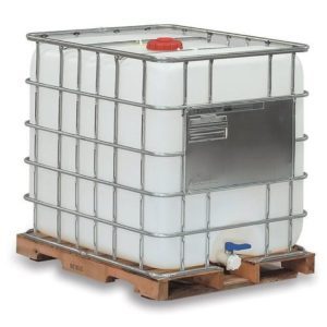 Nouveaux conteneurs IBC noirs de 1000 litres sur palettes en acier. Disponibilité : En stock - Product Image 2