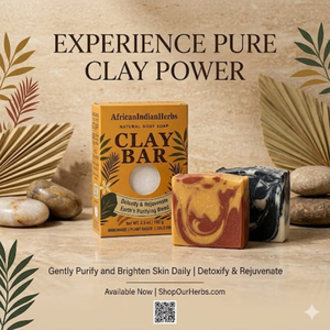 Herbal Clay <b>Soap</b> Bar for Smooth Healthy Looking Skin and Gentle Daily Cleansing Care Benefits Clay Bar - Product Image 1