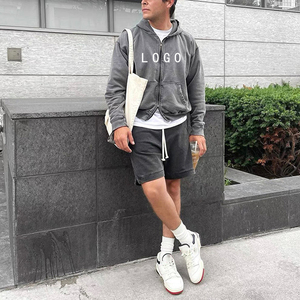 Moda retro nueva personalizada zip up HOODIE cremallera en blanco Sudadera con capucha hombres diseño suelto personalizado zip up HOODIE - Product Image 4