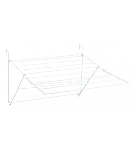Corbeille à linge pliante blanche pour balcon 61x87x32mm. (Sauvic 88827) - Product Image 1