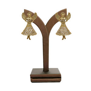 Elegantes pendientes tradicionales AD, joyería Artificial de lujo, chapado en Mehndi, estilo de moda para fiesta, joyería de imitación antigua, Exportación - Product Image 1