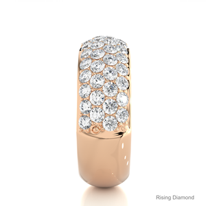 1,88 CTW Round Lab Grown Diamond Half Eternity Set CVD Wedding Band & Rose Gold Anniversary Anillos de regalo - Product Image 4