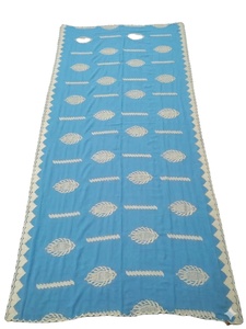 Voile de coton en gros pour femmes, châle hijab brodé floral avec strass, doux, léger, respirant, pour usage quotidien, longue écharpe Asoebi - Product Image 2