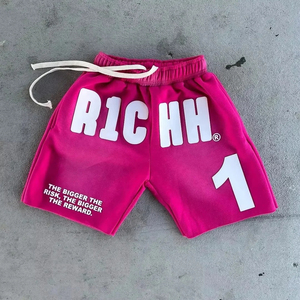 Nouveau design, shorts décontractés personnalisés, style streetwear, vintage, en toile de coton délavée, effet soleil, imperméables, respirants, avec cordon de serrage, pour hommes - Product Image 2