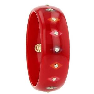 Purple and <b>Red</b> Pumpkin Style Resin <b>Bracelets</b> Wedding-worthy Colorful Bangles in Various Colors Classic IGI-Certified Jewelry - Product Image 3