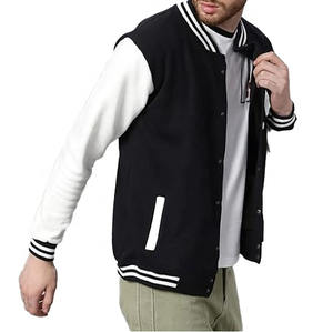 Venta al por mayor de encargo de alta calidad de invierno Varsity Jacket Men con cuero de talla grande Puffer Lettermen Leather Varsity Jacket para hombre - Product Image 3