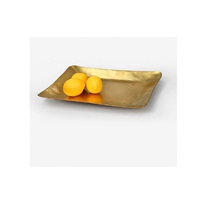 Bandeja para servir alimentos de latón macizo con diseño martillado Bandeja para servir alimentos de tipo clásico real de alta calidad - Product Image 3