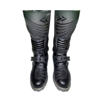 Botas de Motociclismo Personalizadas, Impermeables, Resistentes al Viento, Transpirables, Anti-UV, Antideslizantes, de Secado Rápido, hasta la Rodilla, con Cierre de Hebilla y Correa de Goma