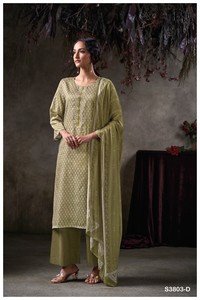Estampado de satén de algodón Premium con bordado Colección Salwar Kameez Disponible a precio mayorista ideal para fiesta - Product Image 5