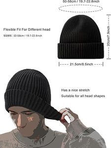 Gorro de Punto Jacquard Unisex de Lana/Algodón, Transpirable, Impermeable, Cálido para Invierno, Uso en Exteriores, de Alta Calidad y Gran Venta - Product Image 6