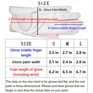弹力面料透气青少年儿童粉色棉柔软面料高尔夫手套定制可洗户外活动 - Product Image 6