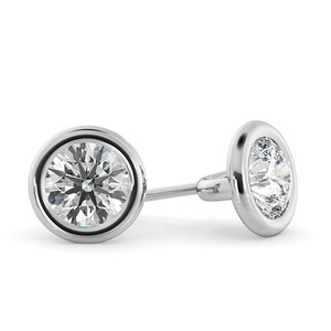 Boucles d'oreilles clous scintillantes HER46, diamant de laboratoire de 0,30 ct, taille ronde, en platine, pour occasions spéciales et soirées - Product Image 1