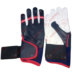 Gants de frappeur en cuir respirants et réglables Protection des mains Gants de frappeur de baseball et de softball - Product Image 1