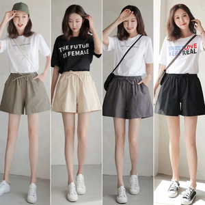 Women Premium Fabric 100% Cotton Casual Shorts High Waist Loose Fit Hot Summer Soft Breathable Wholesale - Product Image 6
