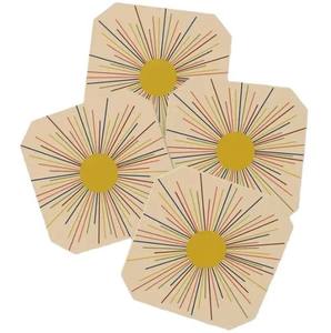 Elegante juego de posavasos de madera con caja de almacenamiento impresa, vajilla duradera hecha a mano, decoración de mesa moderna para cocina y sala de estar - Product Image 5