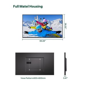 สมาร์ททีวีกลางแจ้งขนาด 75 นิ้ว 4K ทนทานต่อสภาพอากาศและกันน้ำ ความสว่างสูง พร้อมพอร์ต USB ระบบ WebOS สำหรับหน้าจอขนาด 65 และ 55 นิ้ว - Product Image 3