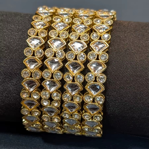 Premium quality gold plated <b>bangles</b> set for women for wedding and daily wear available at affordable rates - Product Image 1