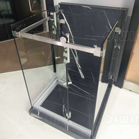 Kits de quincaillerie pour porte en verre de cabine de douche intérieure moderne pour petites salles de bains à espace limité