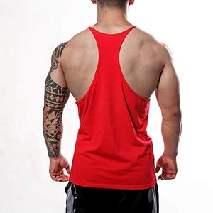 Débardeur de qualité supérieur100 % coton Débardeur Stringer personnalisé de musculation pour hommes - Product Image 3