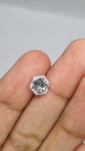 Hexagone Cut Moissanite D Couleur VVS1 Pierre certifiée GRA pour la fabrication de bijoux Tailles disponibles Coupe brillante Moissanite - Product Image 4