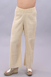 Pantalon large décontracté en coton uni pour femme, grande taille, style streetwear, respirant et écologique, vente en gros - Product Image 6