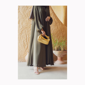 Lujo señoras Kaftan seda gasa vestidos oración Dubia Abaaya seda Jilbab mujeres turco abierto árabe Abaya vestido musulmán para mujeres - Product Image 2