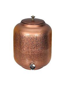 Distributeur d'eau ayurvédique en cuivre pour stocker de l'eau purifiée qui favorise une bonne immunité digestive et un bien-être général naturellement - Product Image 4