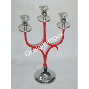 Event Supplies 5 Arms Candelabra Tabletop Centerpiece Items Metal Candle Stand Party Decoration Candle Holder Shiny <b>Polish</b>/<b>Black</b> - Product Image 2