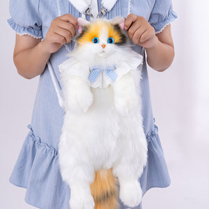 Zaino Giocattolo a Forma di Gatto in Peluche Morbido Simulato DUPAN, Fatto a Mano, Carino, Portatile, Antistress, Realistico - Product Image 3