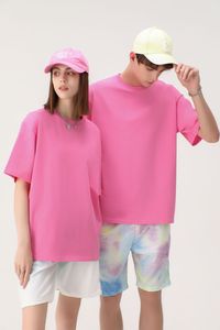 เสื้อยืดผ้าคอตตอนไซส์ใหญ่พิเศษสำหรับผู้ชายเสื้อยืดถักสีดำ270gsm เปล่าหรูหราสีทึบ - Product Image 2