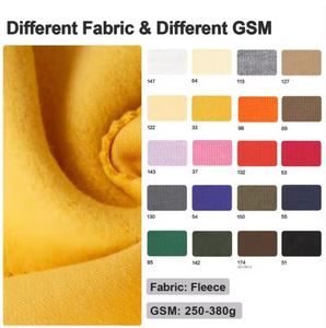 Sweat à capuche personnalisé sans ficelle, poids lourd 350 g/m², sweats à capuche vierges surdimensionnés en polaire unie - Product Image 4