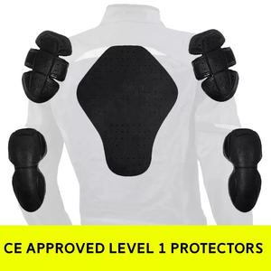Chaqueta de verano de moto para hombre con paneles de malla transpirable, armadura aprobada por CE, forro impermeable desmontable - Product Image 6