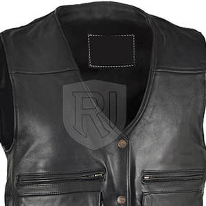 Gilet en cuir respirant décontracté pour hommes pour l'hiver Nouveau en stock Service OEM pour vêtements d'extérieur - Product Image 4