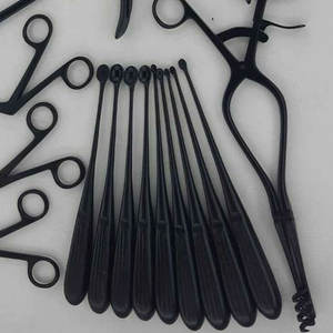 Curette osseuse laminectomie instruments orthopédiques chirurgicaux enduits noirs 16 pièces instruments chirurgicaux de qualité allemande - Product Image 2