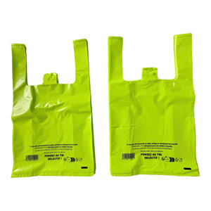 OEM 100% reciclable HDPE personalizado huecograbado impreso cremallera camisetas bolsas supermercado compras chaleco mango hecho en Vietnam - Product Image 3