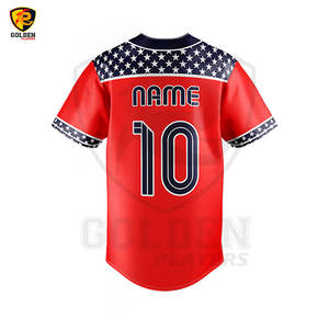Prix de gros Logo personnalisé pas cher hommes s vierge maille bouton complet Baseball uniforme maillot Set Top Softball uniformes conceptions - Product Image 4