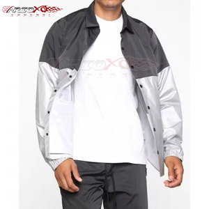 Traje cortavientos activo al aire libre para hombres con cintura elástica y dobladillo ajustable Traje cortavientos ajustado - Product Image 5