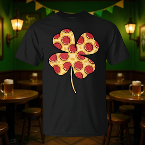 T-shirt Shamrock Pizza pour la Saint-Patrick, pour les amateurs de cuisine irlandaise - Product Image 3
