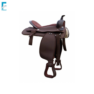 Sillín de polo de cuero Premium de alta calidad para montar a caballo Estilo occidental Sillín inglés Manta y almohadilla de caballo - Product Image 2