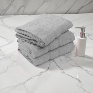 Serviette de toilette 100% coton 50x100 cm – Très absorbante et douce – Motif diamant, bordure grecque, 2 motifs Cam et Castle – Multicolore - Product Image 5
