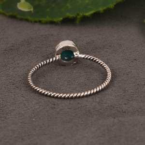 Bague en argent sterling 925 avec turquoise Kingman pour femme, cadeau pour elle - Product Image 2