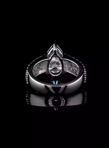 14K oro blanco 2CTW VS1 corte radiante laboratorio crecido diamante compromiso aniversario anillo Unisex plata esterlina IGI certificado fino - Product Image 5