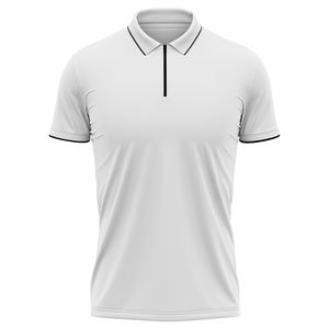 Polo de couleur unie pour hommes décontracté Slim Fit coton à manches courtes confortable affaires été haut tendance - Product Image 1