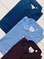 Chemises en coton imprimé de qualité supérieure pour hommes – Stock disponible – Designs variés de haute qualité – Tailles XS-XL – Toutes saisons – Surplus de marque – Usage quotidien