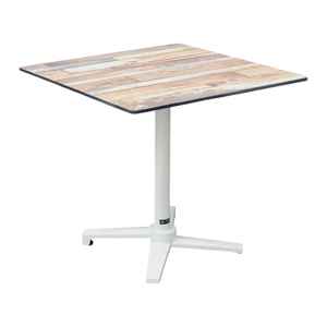 Table Ws Design Outdoor HPL Top Model 130 pour tables de couleur bois 70x70 - Product Image 2