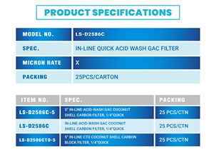 Taiwanese Carbon Water <b>Filter</b> <b>Cartridge</b> with 2" Diameter for Household Use - Product Image 6