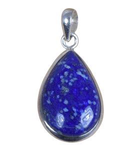 Colgante de lapislázuli, regalo de boda perfecto, colgante de piedras preciosas de lapislázuli, Plata de Ley 925 para el amor con joyería estampada - Product Image 1