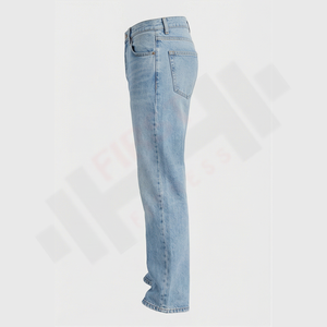 Jeans en denim lavé pour homme, coupe slim, 100% coton enduit, haute qualité, avec options personnalisables, vente en gros OEM - Product Image 3